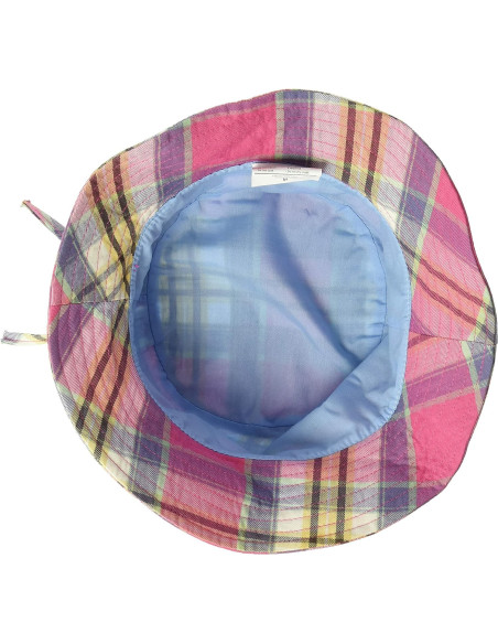 Palarie de Soare, Banz, cu Fundă, Protectie UPF50+, Pink Check