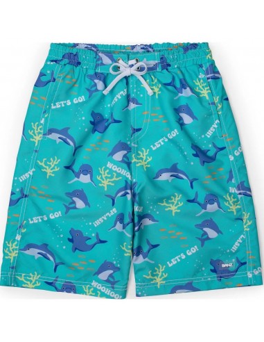 Pantaloni Baie Copii 3/4, Banz, cu Protectie UPF50+, Dolphin