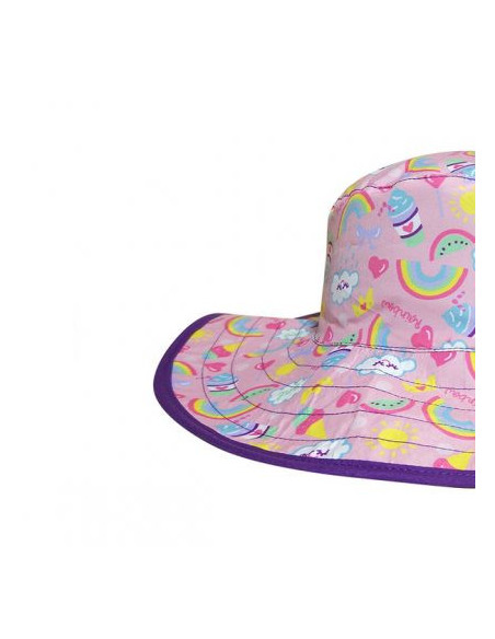 Palarie Protectie Soare, Baby Banz, UPF50+, Reversibila, 0-2 ani, Rainbow