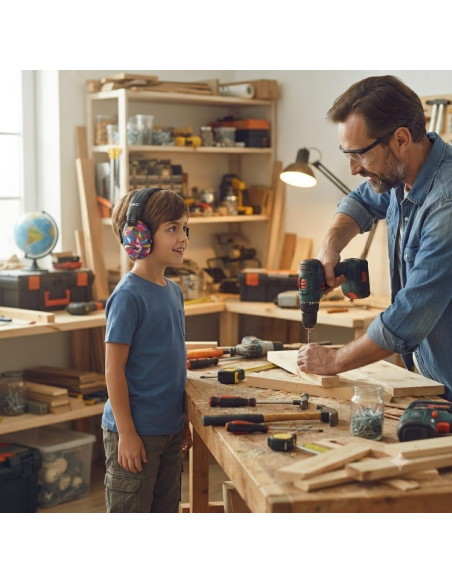Casti cu antifoane pentru copii de la 3 ani, Banz Kidz, Geologic