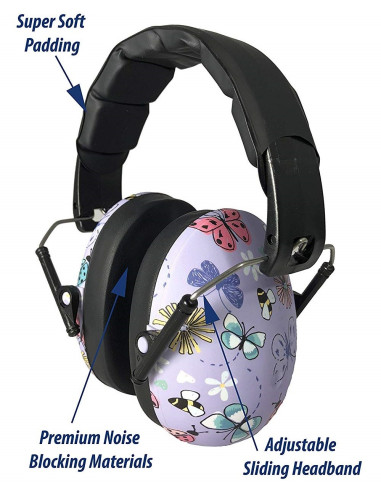 Casti Antifoane, Protectie Auz, Copii 2~10 ani, Banz Kidz - Butterfly