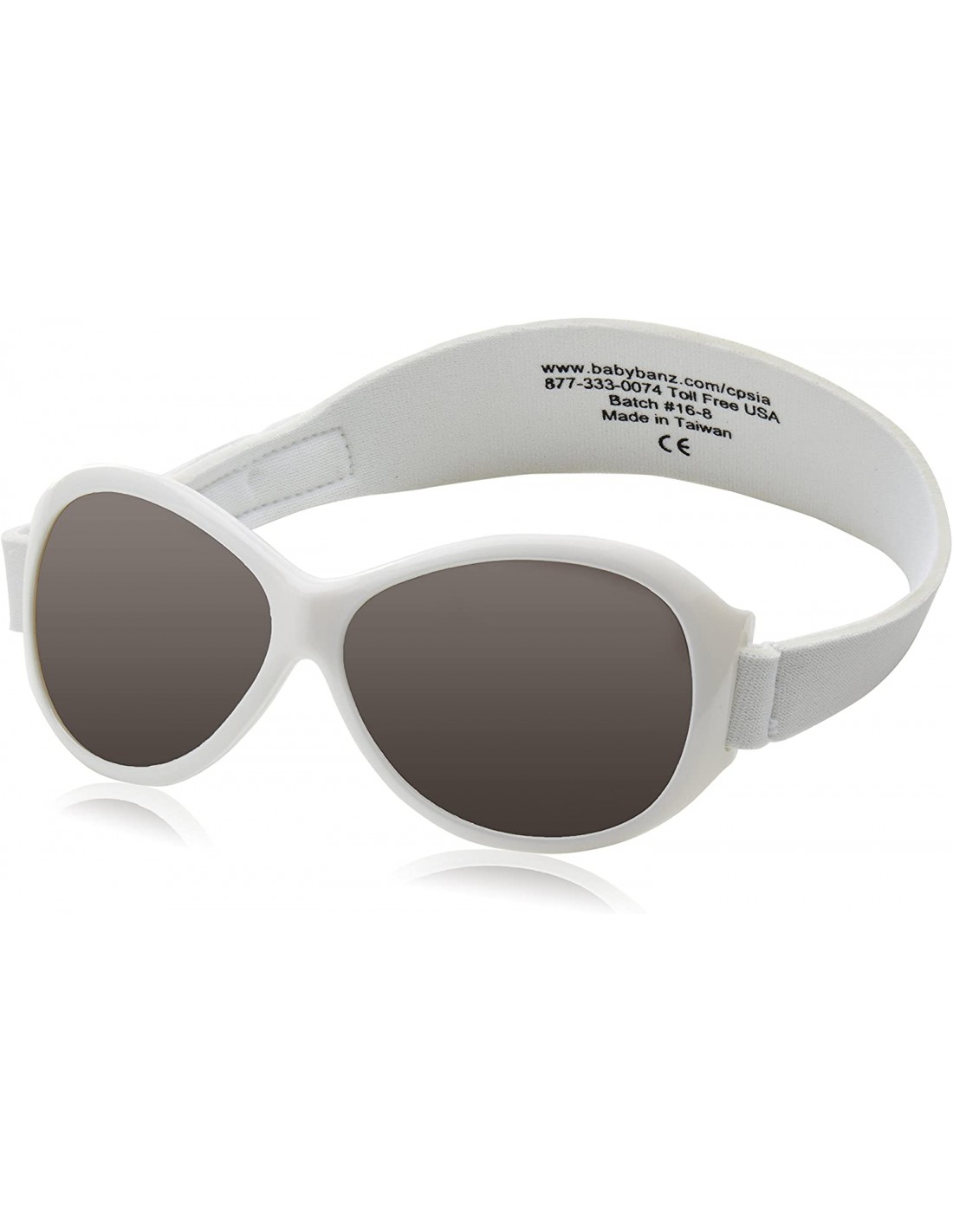 Ochelari Bebe - 2 ani Retro Oval White (alb)